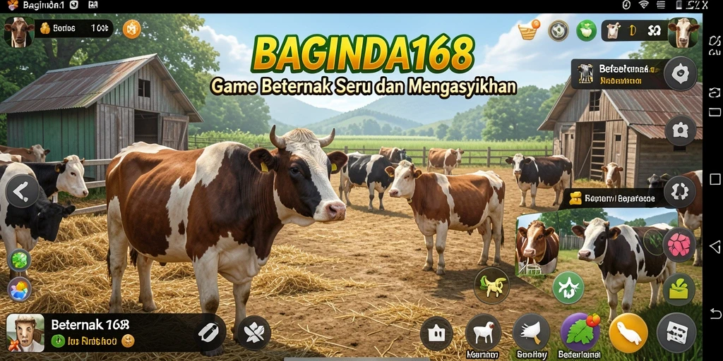 Tampilan antarmuka menarik dengan fungsi Beternak yang intuitif.