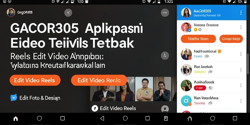 Tampilan antarmuka GACOR305 saat mengedit video Reels.