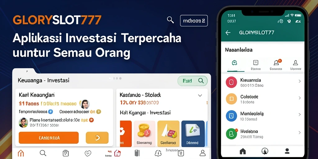 Tampilan antarmuka aplikasi GLORYSLOT777 yang modern dan mudah digunakan.