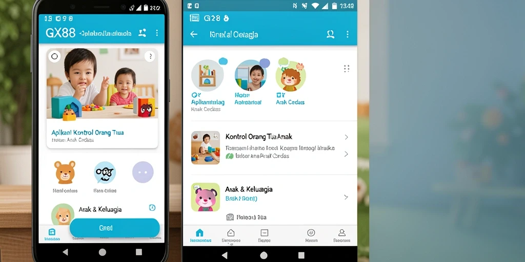 Tampilan antarmuka aplikasi GX88 yang ramah pengguna dan informatif.