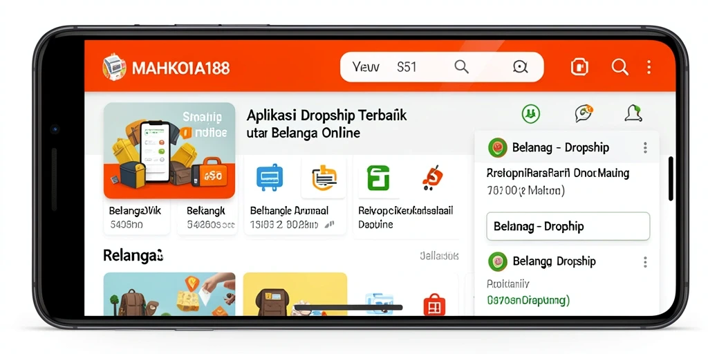 Tangkapan layar utama MAHKOTA188 menampilkan antarmuka aplikasi Dropship yang mudah digunakan.