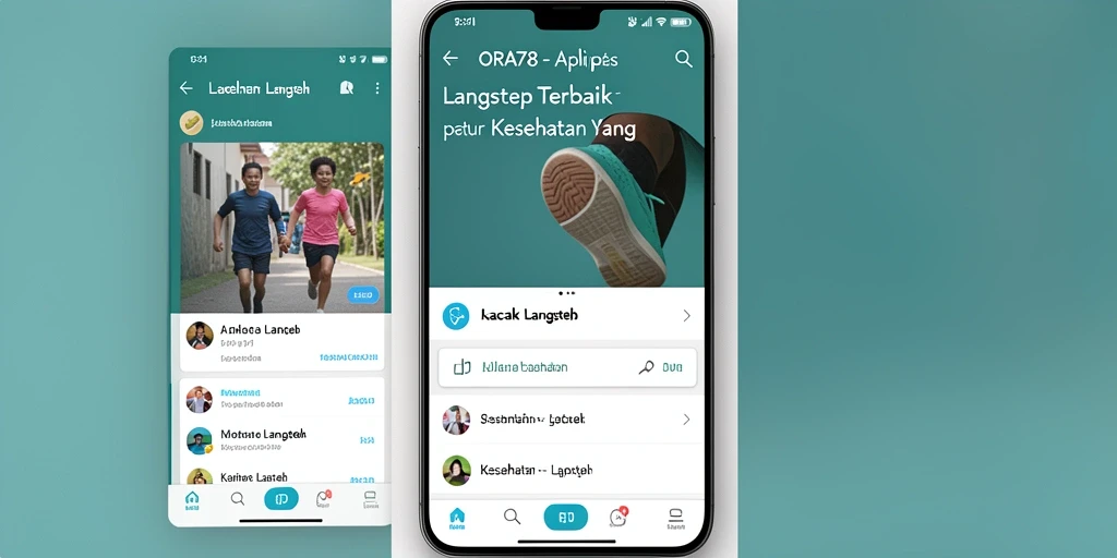 Tampilan antarmuka utama ORA78 untuk pelacakan langkah.