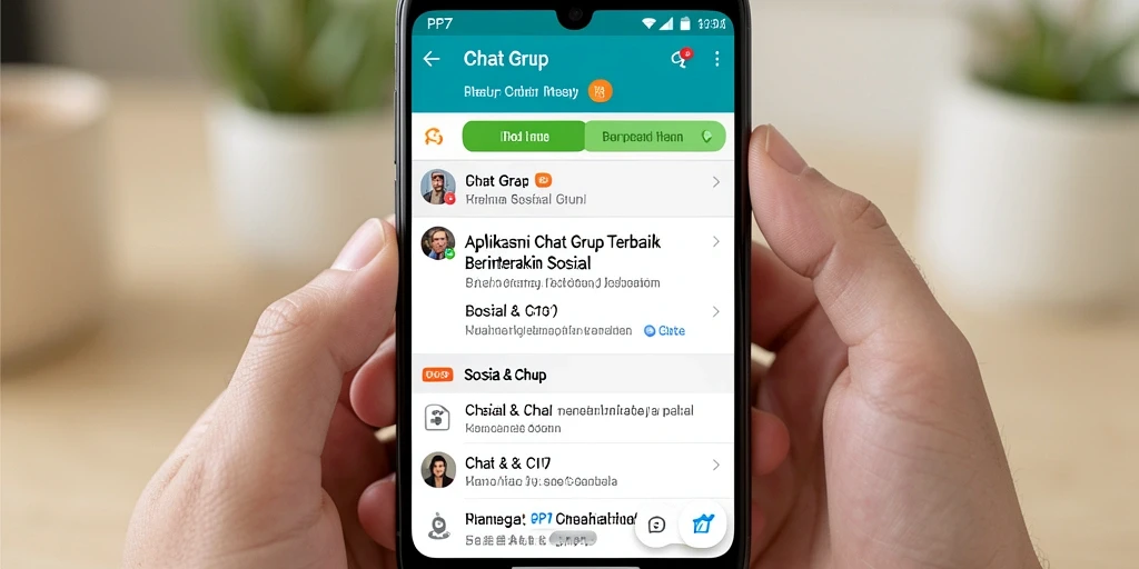 Tampilan antarmuka PP7 dengan fitur Chat Grup yang menarik.