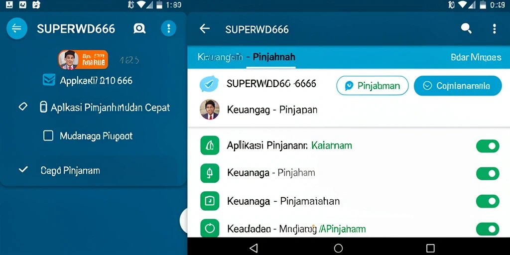 Tampilan antarmuka aplikasi SUPERWD666 yang ramah pengguna.