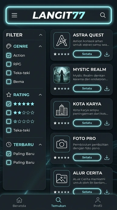 Aplikasi Populer & Kanal Uji di langit77 — Semua Dalam Satu Tempat